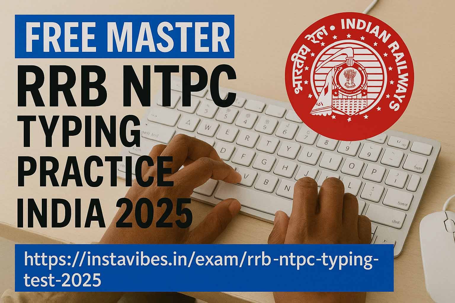 free master online RRB NTPC typing practice in India 2025